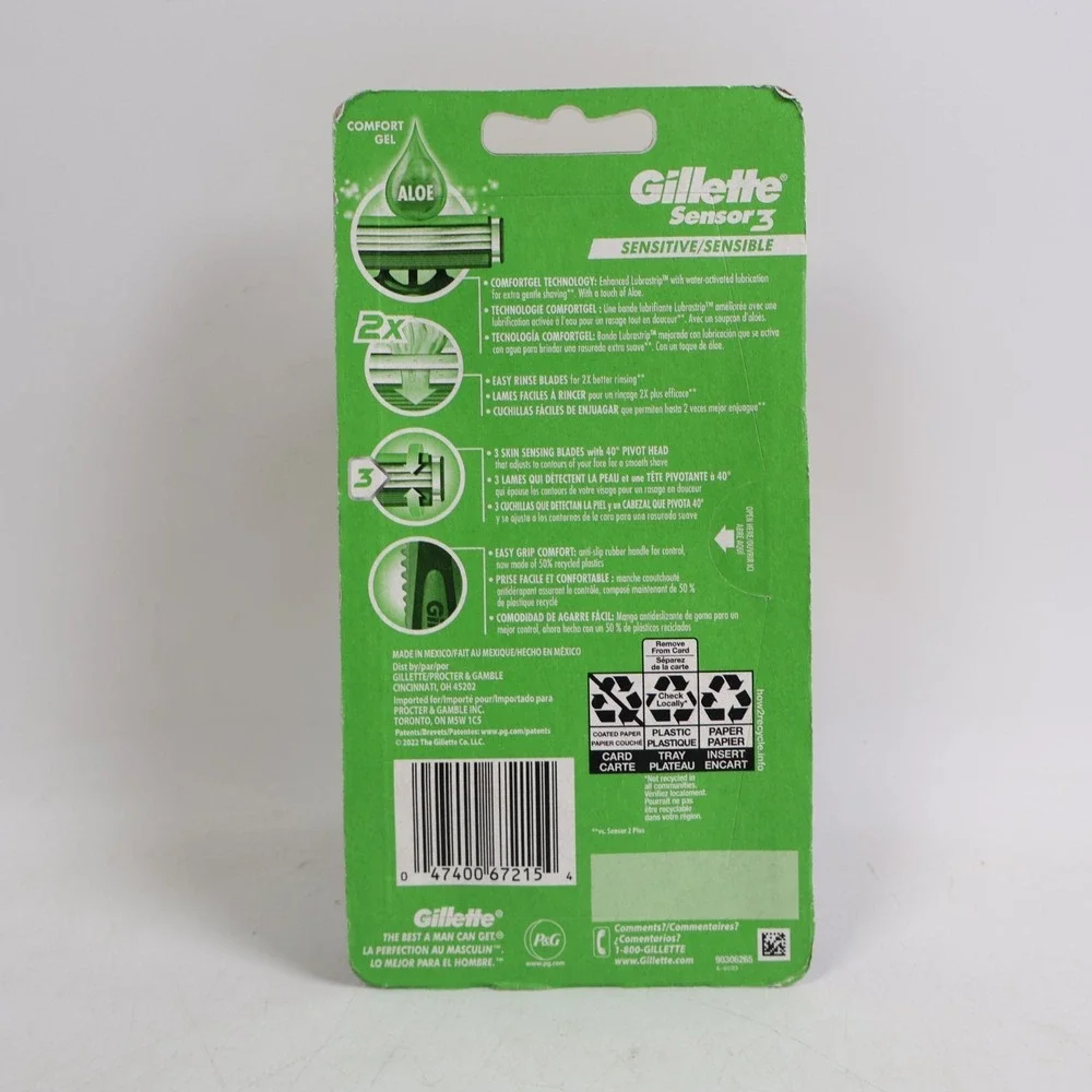 Gillette Sensor 3 Sensitive Disposable Razors 7 ct
